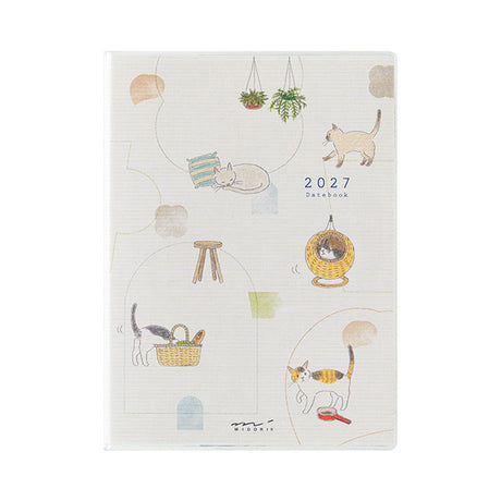 This diary is irresistible for cat lovers, created by Sayo Koizumi, a true cat lover and illustrator with the concept of "getting closer to cats." The theme for the 2027 edition is "12 Months with a Home Cat." A diary of soft-tone cat illustrations + columns by illustrator Sayo Koizumi. We've packed plenty of ways to spend your time at home with your cat. We have carefully selected relatable and cute poses and angles that cat lovers will love, featuring many gentle illustrations that let you enjoy the chang