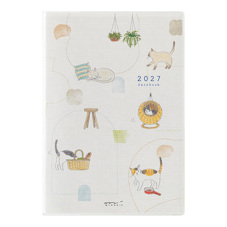
This diary is irresistible for cat lovers, created by Sayo Koizumi, a true cat lover and illustrator with the concept of "getting closer to cats." The theme for the 2027 edition is "12 Months with a Home Cat." A diary of soft-tone cat illustrations + columns by illustrator Sayo Koizumi. We've packed plenty of ways to spend your time at home with your cat. We have carefully selected relatable and cute poses and angles that cat lovers will love, featuring many gentle illustrations that let you enjoy the chan