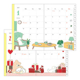 A fun diary with illustrations&nbsp;that change every month

Month: Starting January 2027 (15 months)
Weekly: Starting January 2027 (12 months)

A planner recommended for those who want to write lots of schedules and notes. Comes with convenient indexes. After each month's monthly block page, there is a two-page one-week spread (right side memo) page.