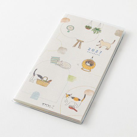 Midori Pocket Diary 2027 - B6 Slim Cats
