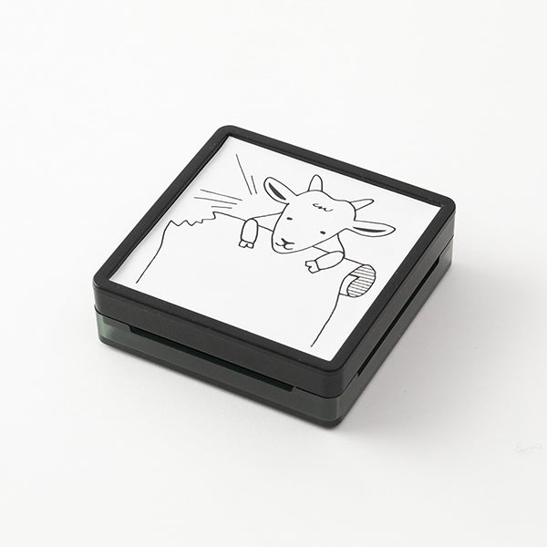 This is an ink-penetrating stamp that can beautifully print even fine patterns, and can be painted over or used to write records or messages. It is a stacking type that can be stored by stacking. It is a square shape that is easy to press, and can be pressed approximately 1,000 times.&nbsp;

The ink is oil-based, so even if you paint over the stamp with a water-based marker, the ink will not bleed. You can use it to stamp notebooks, diaries, and sticky notes, color it to your liking, and enjoy decorating it