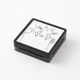 This is an ink-penetrating stamp that can beautifully print even fine patterns, and can be painted over or used to write records or messages. It is a stacking type that can be stored by stacking. It is a square shape that is easy to press, and can be pressed approximately 1,000 times.&nbsp;

The ink is oil-based, so even if you paint over the stamp with a water-based marker, the ink will not bleed. You can use it to stamp notebooks, diaries, and sticky notes, color it to your liking, and enjoy decorating it