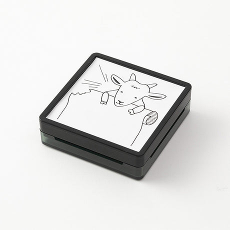 This is an ink-penetrating stamp that can beautifully print even fine patterns, and can be painted over or used to write records or messages. It is a stacking type that can be stored by stacking. It is a square shape that is easy to press, and can be pressed approximately 1,000 times.&nbsp;

The ink is oil-based, so even if you paint over the stamp with a water-based marker, the ink will not bleed. You can use it to stamp notebooks, diaries, and sticky notes, color it to your liking, and enjoy decorating it