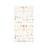 Midori Sticker Sheet - Anniversary Birthday


"Anniversary Stickers" are stickers that decorate birthdays and other anniversaries in a lively manner. In addition to monthly blocks, it can also be used as a point such as a weekly page or diary. The "Birthday Pattern" can be used to decorate birthdays with gorgeous stickers filled with foil. If you use a combination of large stickers such as cakes and decorative stickers, it will be more lively!