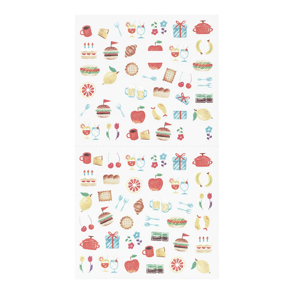 The 'Sandwich Motif Pattern' is a sticker that is cut off with perforations and displayed with letters sandwiched.