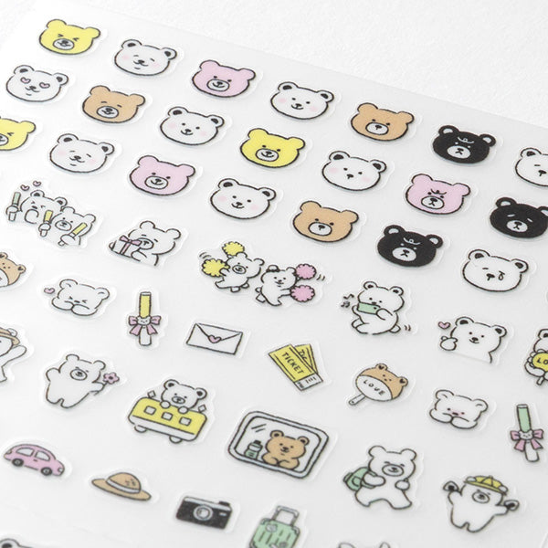 The "Emoji Bear Pattern" is a design that can be used like an emoji with a loose touch, with many bears with various expressions. It is a small type of sticker, so it is perfect for decorating the squares of the monthly block page! You can easily use it on weekly pages and memo pages. If you put a motif of a bear enjoying bathing or going out, you will be even more eager to look forward to your plans. Please enjoy decorating with your favorite designs in a fun and casual way!



A wide variety of sticker de