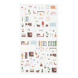 The "Margin Interior Pattern" is a design that treats the monthly blocks as a room and lets you enjoy the interior by sticking them on.