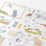 Midori Sticker Sheet - Medium Cat

The "Cat Pattern <m>" sticker is a slightly larger sticker, so it's perfect for decorating the margins of your notebook or notebook pages. The various cat expressions and movements are cute, and it's a design that you'll want to put on according to your schedule, such as shopping, reading, or taking a break.