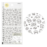 Midori Sticker Sheet - Small Dog

The "Dog Pattern <s>" is a small size that is easy to use on the monthly block page of your notebook. The various dogs' expressions and movements are cute, and the design has an attractive gentle atmosphere.