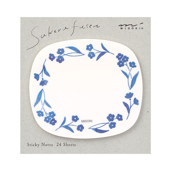 The "blue floral pattern" is an elegant design that resembles a ceramic pattern. The design features watercolor flowers to add an organic touch to your everyday notes.&nbsp;

The sticky notes are made of paper that retains a texture rather than tracing paper, and is faintly transparent.


Includes 24 notes in each package