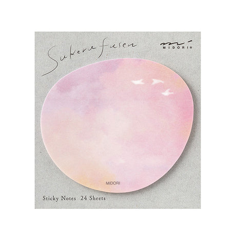 The "sunset pattern" expresses the gradation of the sky at dusk. These sticky notes are a beautiful addition to any journal or daily note.

The sticky notes are made of paper that retains a texture rather than tracing paper, and is faintly transparent.


Includes 24 notes in each package