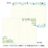 Yuru Log is a notebook series that allows anyone to easily keep a record of their daily lives in a "loose and fun" way. Yuru means Relax and Log stand for Record. It is perfect for people who want to enjoy recording their daily lives while decorating their notebooks or diaries but are not good at layout or drawing, or for beginners who are interested but find it difficult to get started.

The "floral pattern" design was created by Yui Okumura, known for its refreshing transparency and delicate use of color 