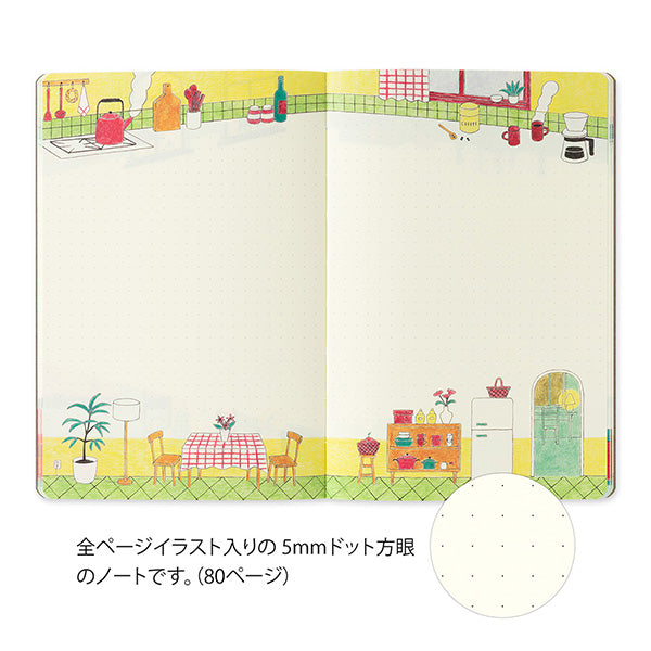 Yuru Log is a notebook series that allows anyone to easily keep a record of their daily lives in a "loose and fun" way. Yuru means Relax and Log stand for Record. It is perfect for people who want to enjoy recording their daily lives while decorating their notebooks or diaries but are not good at layout or drawing, or for beginners who are interested but find it difficult to get started.

The "Lifestyle Pattern" is a design created by illustrator Rie Koizumi, known for her casual, gentle touch drawn with co