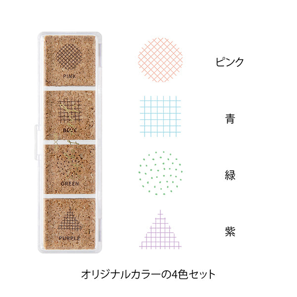 Midori Yuru Log Pre-inked Stamp - Geometric Pattern