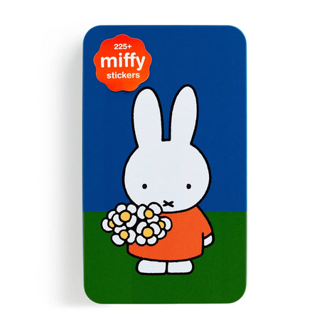 
Discover the charm of Miffy, Dick Bruna's iconic character beloved by generations worldwide. Created in 1955 from bedtime stories told during a vacation in the Netherlands, Miffy has become a global icon. This sticker tin brings Miffy to life! Customize just about anything with these nostalgic stickers of everyone's favorite childhood bunny. This sticker tin comes with 24 sheets and 225+ stickers, and is perfect for decorating, collecting, and celebrating a character who has inspired joy and imagination fo