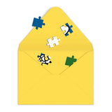Discover the charm of Miffy, Dick Bruna's iconic character beloved by generations worldwide. Created in 1955 from bedtime stories told during a vacation in the Netherlands, Miffy has become a global icon. Send a puzzle in the mail to someone you love with the Miffy with Flowers Greeting Card Puzzle. Simply write your note on the back of the assembled puzzle, break apart the pieces, and seal the envelop before mailing to your loved one! Only 60 pieces and perfect for Miffy enthusiasts of all ages, it deliver