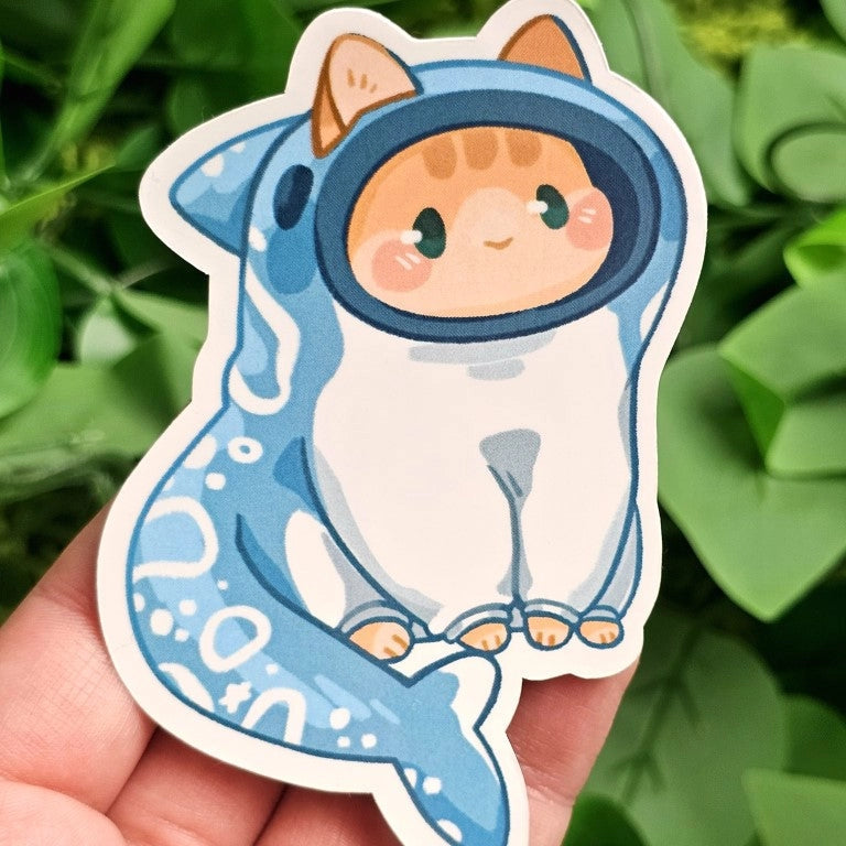 I'd like to be, under the sea, at a kitten costume party with you!

These feline stickers are perfect for decorating your laptop, phone case, skateboard, and including in your sticker book!