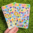 ❤ Fruity Worms Sparkly Pride Sticker Sheet ❤

♡ These worms are perfect for decorating your sketchbook cover, laptop, phone case, skateboard, and more!