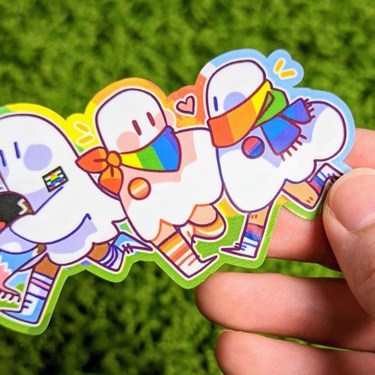❤ Long Ghost Pride Parade Sticker! ❤

♡ This aesthetic pride sticker is perfect for decorating your sketchbook cover, laptop, phone case, skateboard, and more!