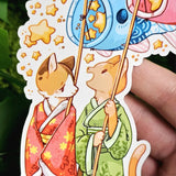 ♡ Bright kites in the wind, a summer walk with a friend, purrs of contentment.

These adorable stickers are perfect for decorating your sketchbook cover, laptop, phone case, skateboard, or including in your sticker book!