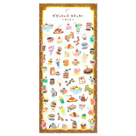 A sticker sheet that features vivid and colorful images for daily living. These stickers are perfect for journaling, scrapbooking, and marking your calendar.&nbsp;

• This package includes 1&nbsp;sheet of sticker
• Material: Washi Tape
• Package measures approx. 8" x 3.5"
• Made in Japan