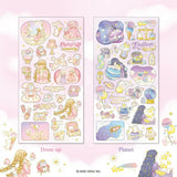 This series is filled with wishes to make your everyday life more wonderful so you can stay cute. The stickers use elegant lustrous pearl paper, finished with delicate gold foil stamping throughout.

• This package includes 1&nbsp;sheet of sticker
• Material: Paper
• Package measures approx. 7" x 3.5"
• Made in Japan