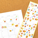 A sticker sheet that features animal stickers themed around Heisei retro is here to bring you whimsy and nostalgia! The plump form and childlike humorous expression will bring you back in time by adding a bright and colorful addition to your pages.
