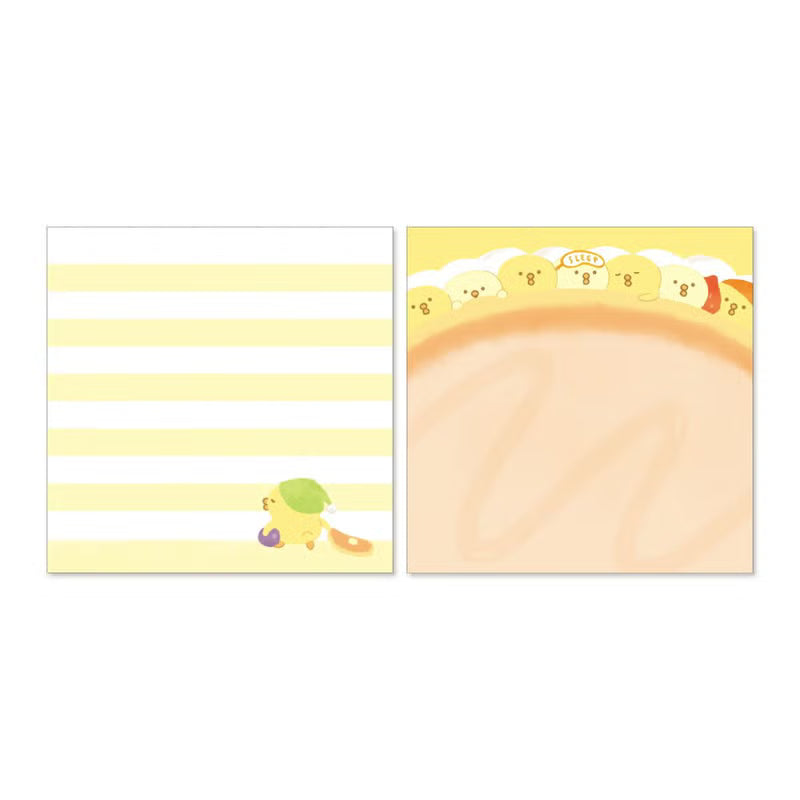 Mind Wave Memo Pad - Piyokomame Good Night

A square memo pad featuring cute illustrations of piyokomame! Great for writing small notes and for various occasions.

Specifications: H105×110×D13mm
Material: Fine paper / 2 handles× 60 sheets each (120 sheets in total)
