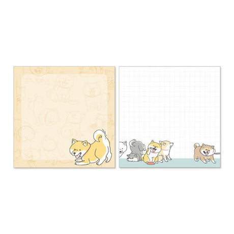 Mind Wave Memo Pad - Shibaban

A square memo pad featuring cute illustrations of shiba inus! Great for writing small notes and for various occasions.

Specifications: H105×110×D13mm
Material: Fine paper / 2 handles× 60 sheets each (120 sheets in total)