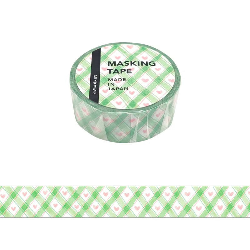 This is a standard masking tape with a width of 15 mm.
The lineup has increased to the popular plaid pattern.


Width 15mm × Length 5m
Material: Washi paper
Includes 1 roll of washi