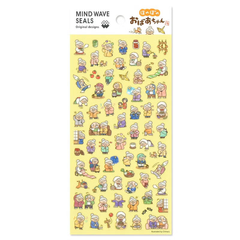 Mini-sized stickers featuring the heartwarming acts of service and love that comes from our beloved grandmas~

• This package includes 1 sheet of sticker
• Material: Transparent PET
• Package measures approx. 8" x 3.5"
• Made in Japan