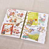 A sticker sheet that depicts the small drama of everyday life woven by a group of six good friends. The plump form and childlike humorous expression will add a healing touch just by attaching it to a notebook or card!

• This package includes 1 sheet of sticker
• Material: Transparent PET, Matte varnish
• Package measures approx. 8" x 3.5"
• Made in Japan