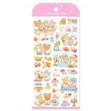 A sticker sheet that depicts the small drama of everyday life woven by a group of six good friends. The plump form and childlike humorous expression will add a healing touch just by attaching it to a notebook or card!

• This package includes 1 sheet of sticker
• Material: Transparent PET, Matte varnish
• Package measures approx. 8" x 3.5"
• Made in Japan