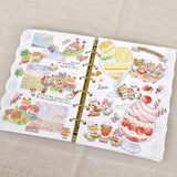 A sticker sheet that depicts the small drama of everyday life woven by a group of six good friends. The plump form and childlike humorous expression will add a healing touch just by attaching it to a notebook or card!

• This package includes 1 sheet of sticker
• Material: Transparent PET, Matte varnish
• Package measures approx. 8" x 3.5"
• Made in Japan