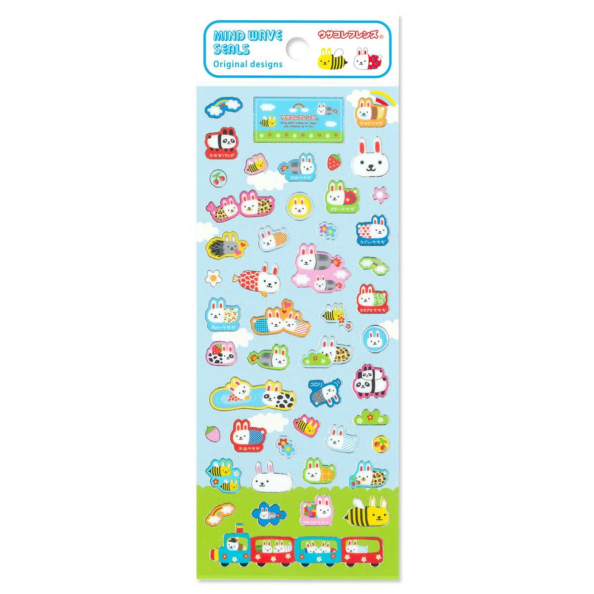 A sticker sheet that features original Mind Wave characters stickers themed around Heisei retro is here to bring you whimsy and nostalgia! The plump form and childlike humorous expression will bring you back in time by adding a bright and colorful addition to your pages.