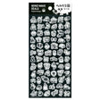 Mini-sized stickers featuring monochrome doodles new characters! You are sure to find your favorite out of all the silly characters.

• This package includes 1 sheet of sticker
• Material: Transparent PET
• Package measures approx. 8" x 3.5"
• Made in Japan
