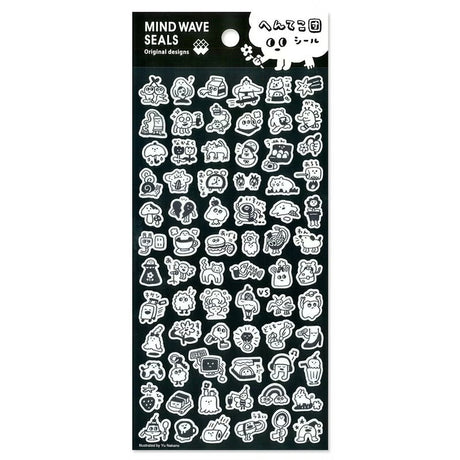 Mini-sized stickers featuring monochrome doodles new characters! You are sure to find your favorite out of all the silly characters.

• This package includes 1 sheet of sticker
• Material: Transparent PET
• Package measures approx. 8" x 3.5"
• Made in Japan