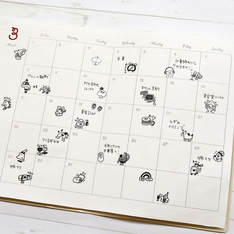 Mini-sized stickers featuring monochrome doodles new characters! You are sure to find your favorite out of all the silly characters.

• This package includes 1 sheet of sticker
• Material: Transparent PET
• Package measures approx. 8" x 3.5"
• Made in Japan