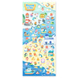 A sticker sheet that depicts the various fun activities that take place on the sea, featuring many sea animals! The plump form and childlike humorous expression will make you feel like you've stepped into the world of a game, a bright and colorful addition to your pages.
