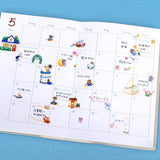 A sticker sheet that depicts the small chores of everyday life that goes on in a bustling village in the evening. The plump form and childlike humorous expression will make you feel like you've stepped into the world of a game, a bright and colorful addition to your pages.

• This package includes 1&nbsp;sheet of sticker
• Material: Transparent PET
• Package measures approx. 8" x 3.5"
• Made in Japan