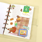 This animal illustration sticker series features cookie-themed pieces! These stickers are perfect for journaling, scrapbooking, and marking your calendar.&nbsp;

• This package includes 1&nbsp;sheet of sticker
• Material: Washi Cotton
• Package measures approx. 8" x 3.5"
• Made in Japan