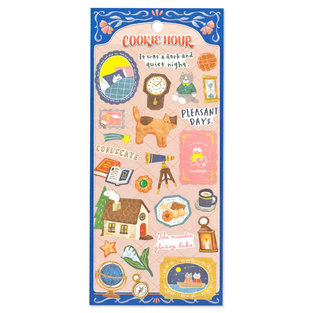 This animal illustration sticker series features cookie-themed pieces! These stickers are perfect for journaling, scrapbooking, and marking your calendar.&nbsp;

• This package includes 1&nbsp;sheet of sticker
• Material: Washi Cotton
• Package measures approx. 8" x 3.5"
• Made in Japan