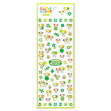 A sticker sheet that features animal stickers themed around Heisei retro is here to bring you whimsy and nostalgia! The plump form and childlike humorous expression will bring you back in time by adding a bright and colorful addition to your pages.

• This package includes 1&nbsp;sheet of sticker
• Material: Transparent PET &amp; Silver Edge
• Package measures approx. 8" x 3.5"
• Made in Japan