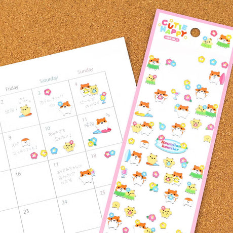 A sticker sheet that features animal stickers themed around Heisei retro is here to bring you whimsy and nostalgia! The plump form and childlike humorous expression will bring you back in time by adding a bright and colorful addition to your pages.

• This package includes 1&nbsp;sheet of sticker
• Material: Transparent PET &amp; Silver Edge
• Package measures approx. 8" x 3.5"
• Made in Japan