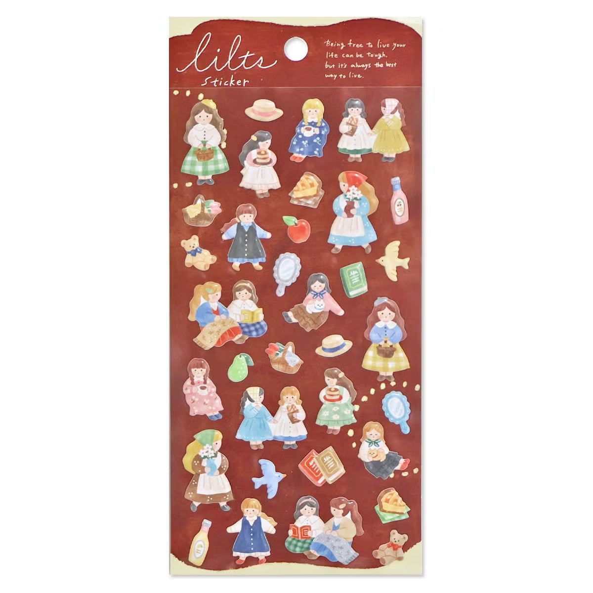 A small three-dimensional sticker is now available!
You can enjoy a miniature-like presence with 6 variations of sweets, animals, girls, and more.

Includes ONE sticker sheet.
