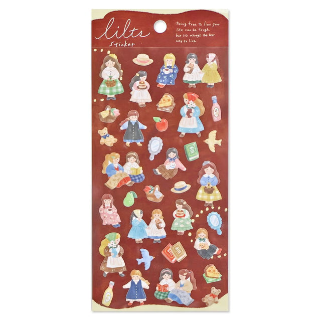A small three-dimensional sticker is now available!
You can enjoy a miniature-like presence with 6 variations of sweets, animals, girls, and more.

Includes ONE sticker sheet.