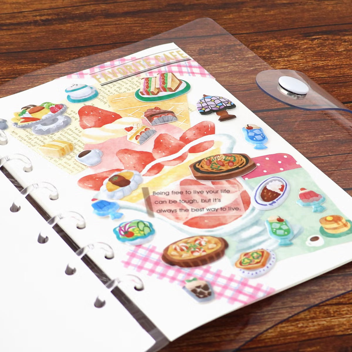 A small three-dimensional sticker is now available!
You can enjoy a miniature-like presence with 6 variations of sweets, animals, girls, and more.

Includes ONE sticker sheet.