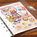 A small three-dimensional sticker is now available!
You can enjoy a miniature-like presence with 6 variations of sweets, animals, girls, and more.

Includes ONE sticker sheet.