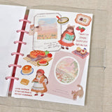 A small three-dimensional sticker is now available! This collection of Mon Atelier sticker sheets has 6 different variations to cover all your favorite things!

You can enjoy these cozy puffy stickers with gold accents anywhere. Use these stickers on your planner, cards, photo album, frames, gift wrap, stationery, scrapbook pages, calendars and more.

Includes ONE sticker sheet.