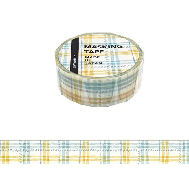 This is a standard masking tape with a width of 15 mm.
The lineup has increased to the popular plaid pattern.
Because it is simple, it is finished with a design full of care.


Width 15mm × Length 5m
Material:&nbsp;Washi paper
Includes 1 roll of washi